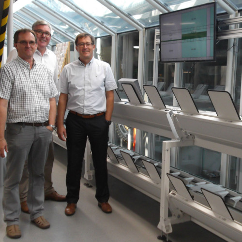 Plate sorter in the press control room