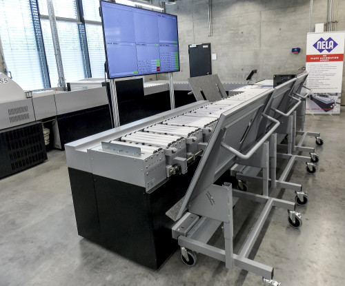 NELA plate bender and sorter in the Print Media Center