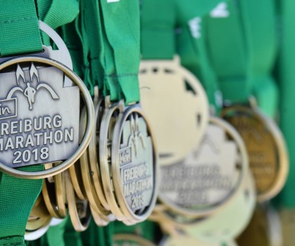 Mein Freiburg Marathon Medaillen